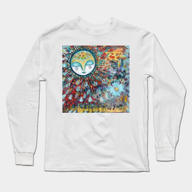 Flower Moon Long Sleeve T-Shirt by gaea